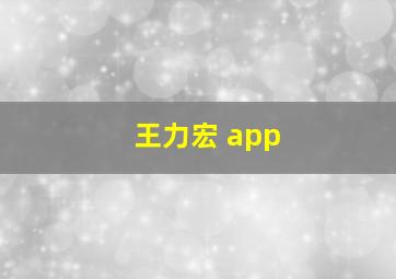 王力宏 app